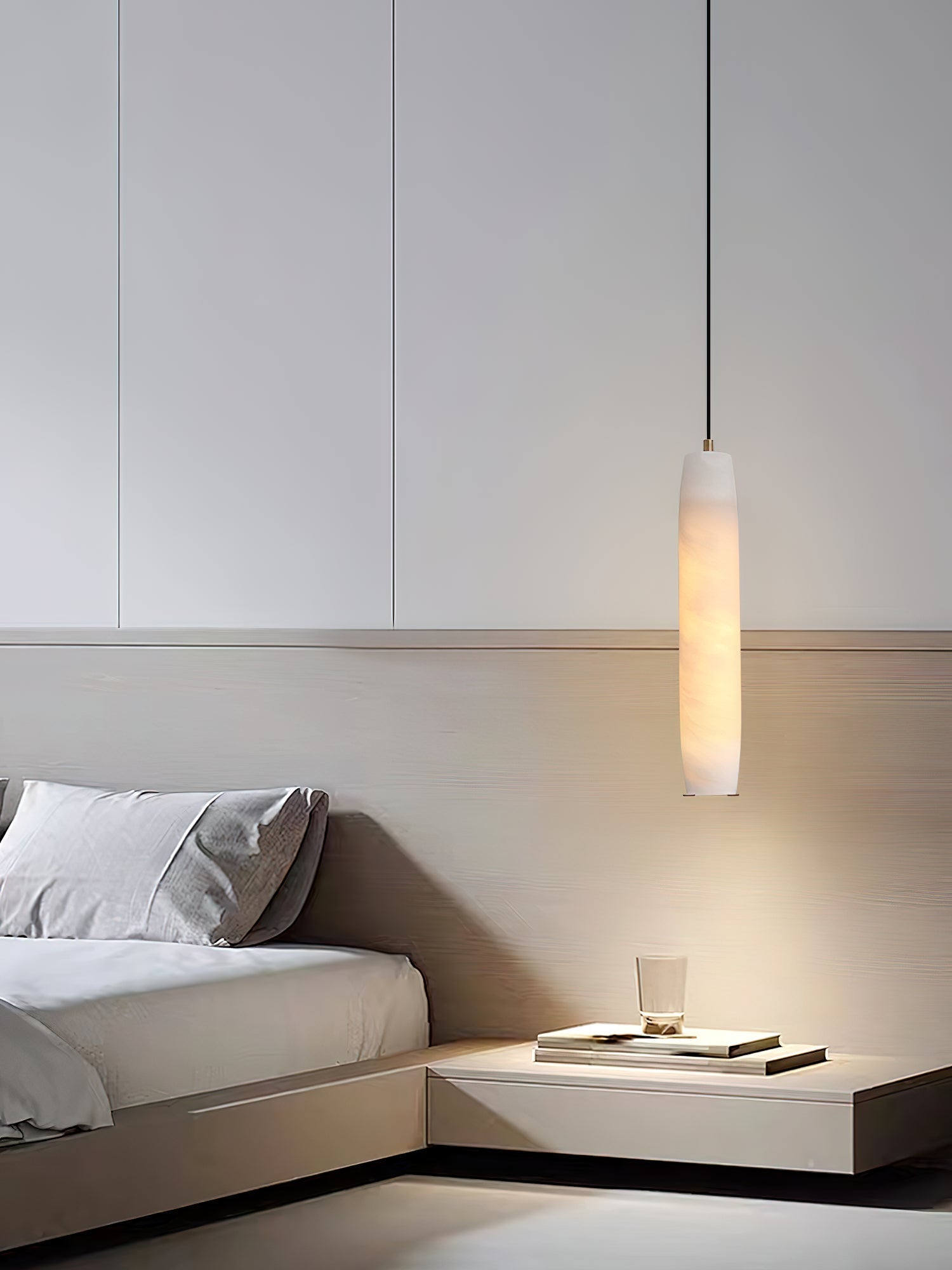 Alabaster Flute Pendant Light - Zonesus