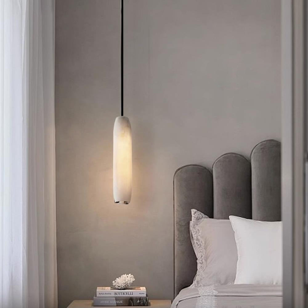 Alabaster Flute Pendant Light - Zonesus