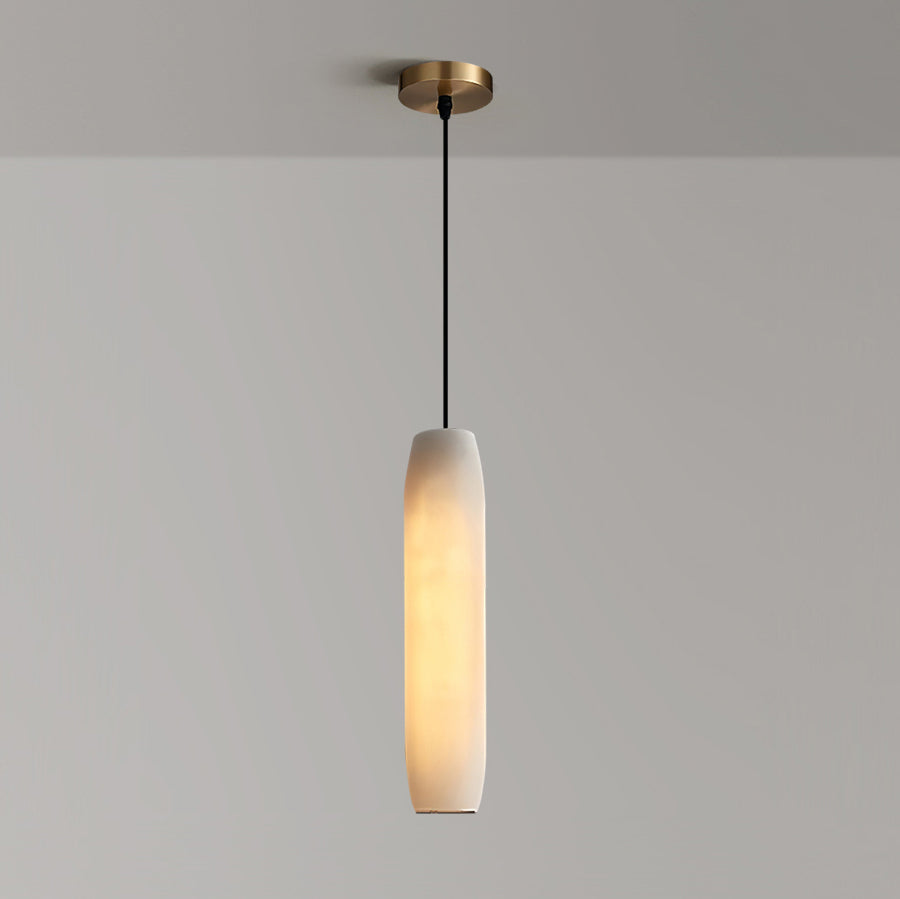 Alabaster Flute Pendant Light - Zonesus