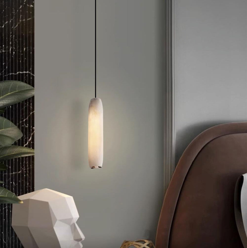 Alabaster Flute Pendant Light - Zonesus