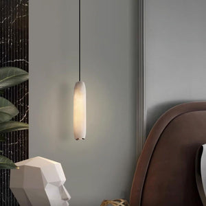 Alabaster Flute Pendant Light - Zonesus