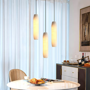Alabaster Flute Pendant Light - Zonesus