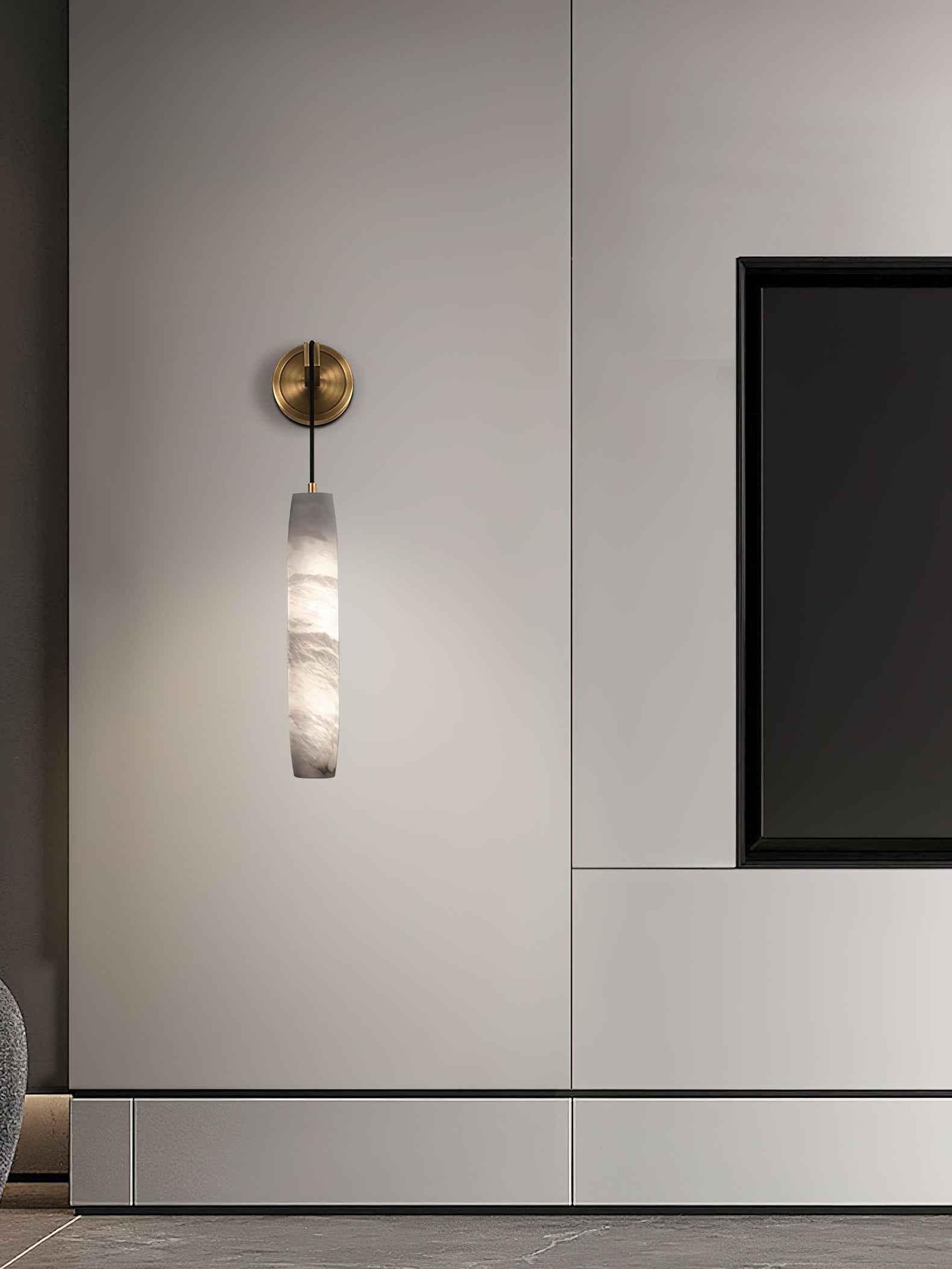 Alabaster Flute Alabaster Wall Lamp - Zonesus