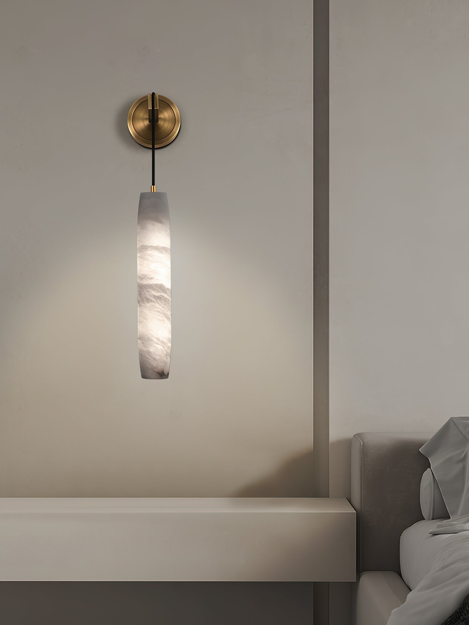 Alabaster Flute Alabaster Wall Lamp - Zonesus