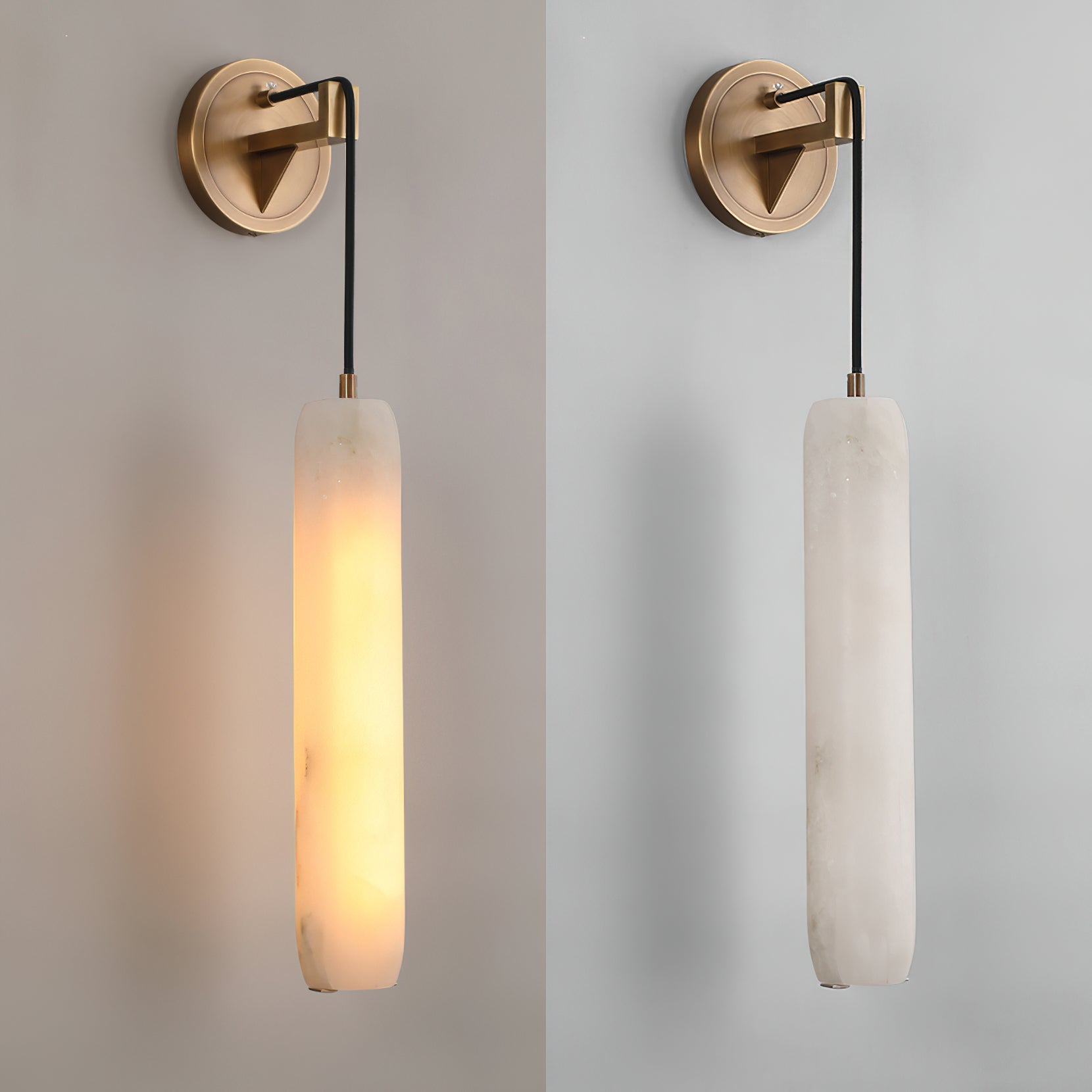Alabaster Flute Alabaster Wall Lamp - Zonesus