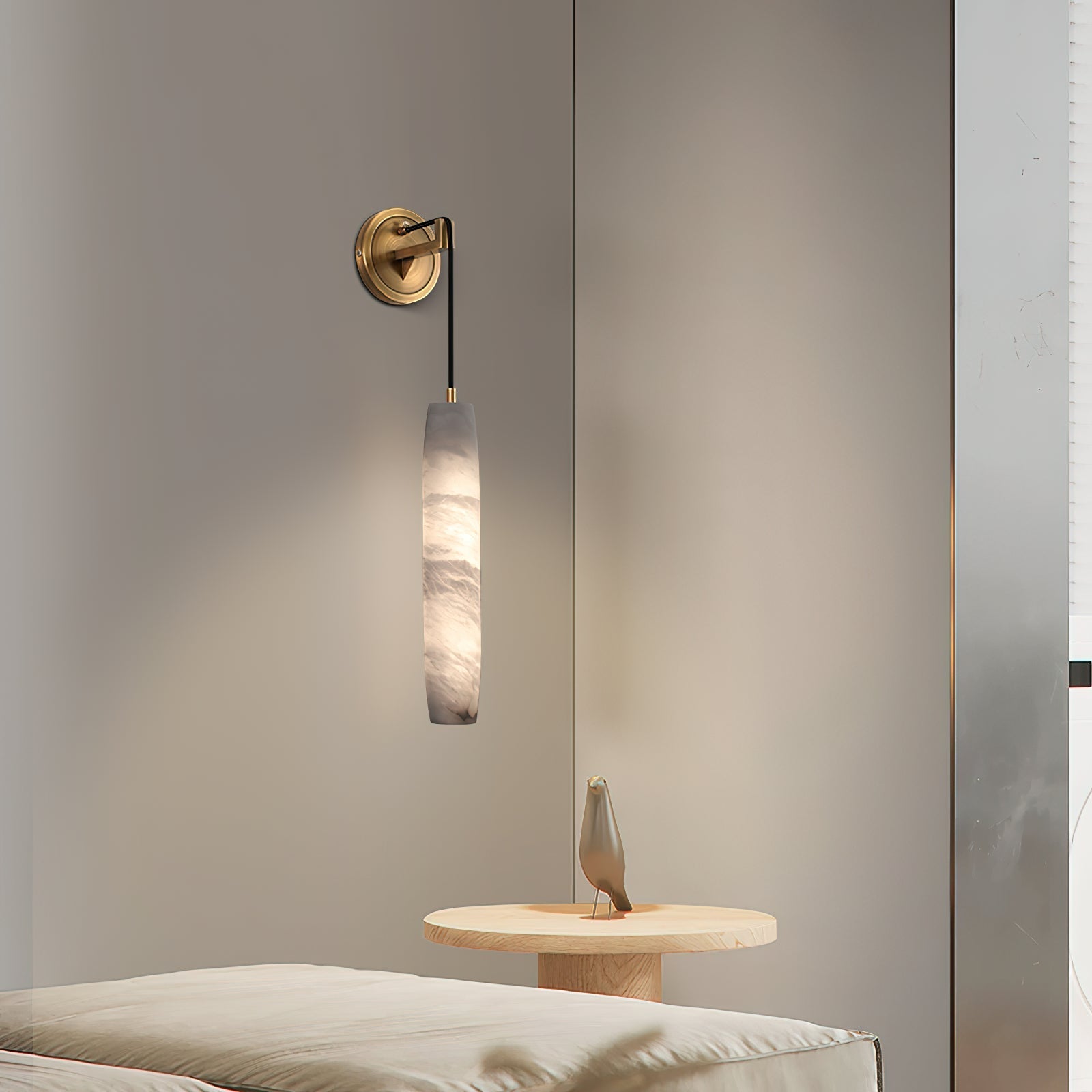 Alabaster Flute Alabaster Wall Lamp - Zonesus