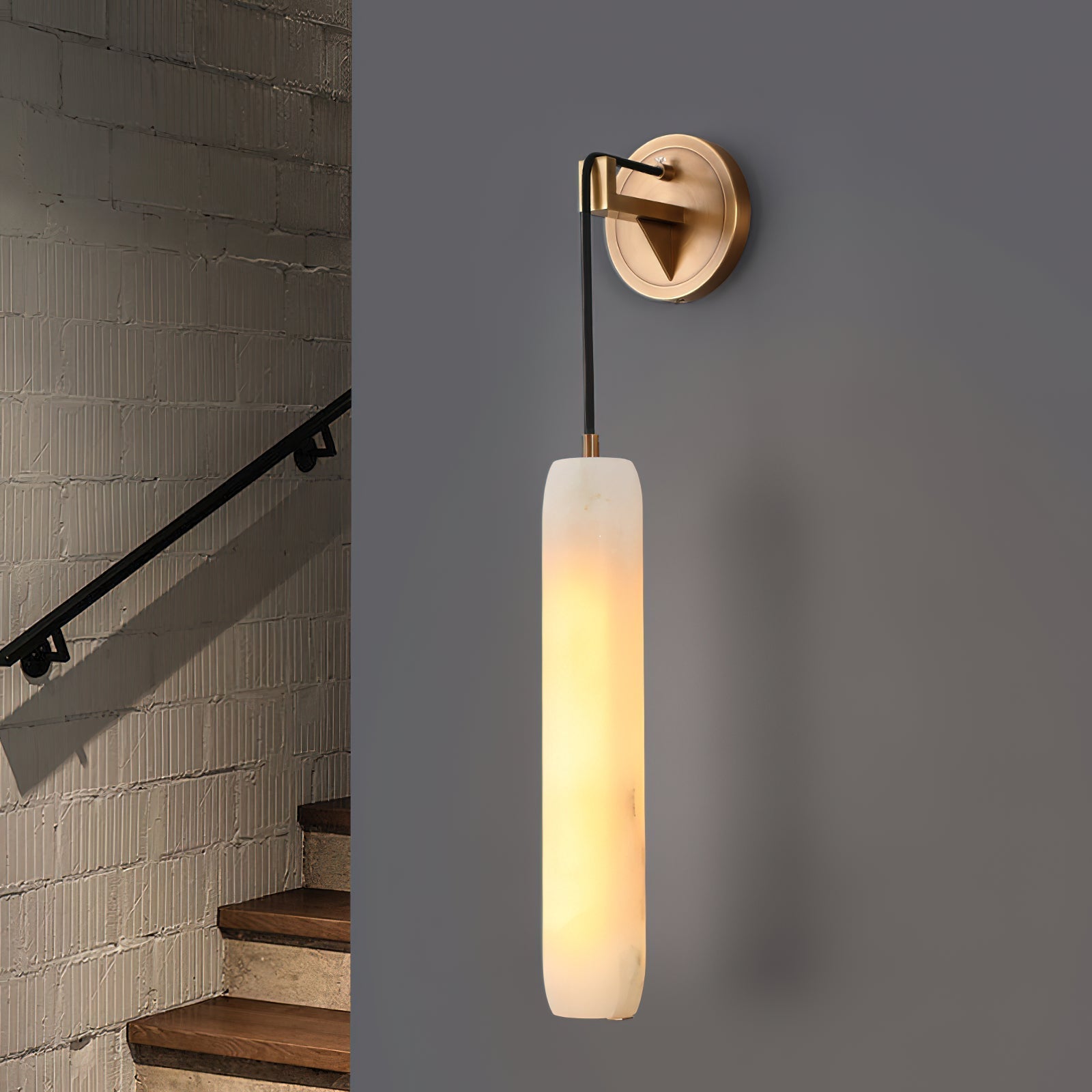 Alabaster Flute Alabaster Wall Lamp - Zonesus