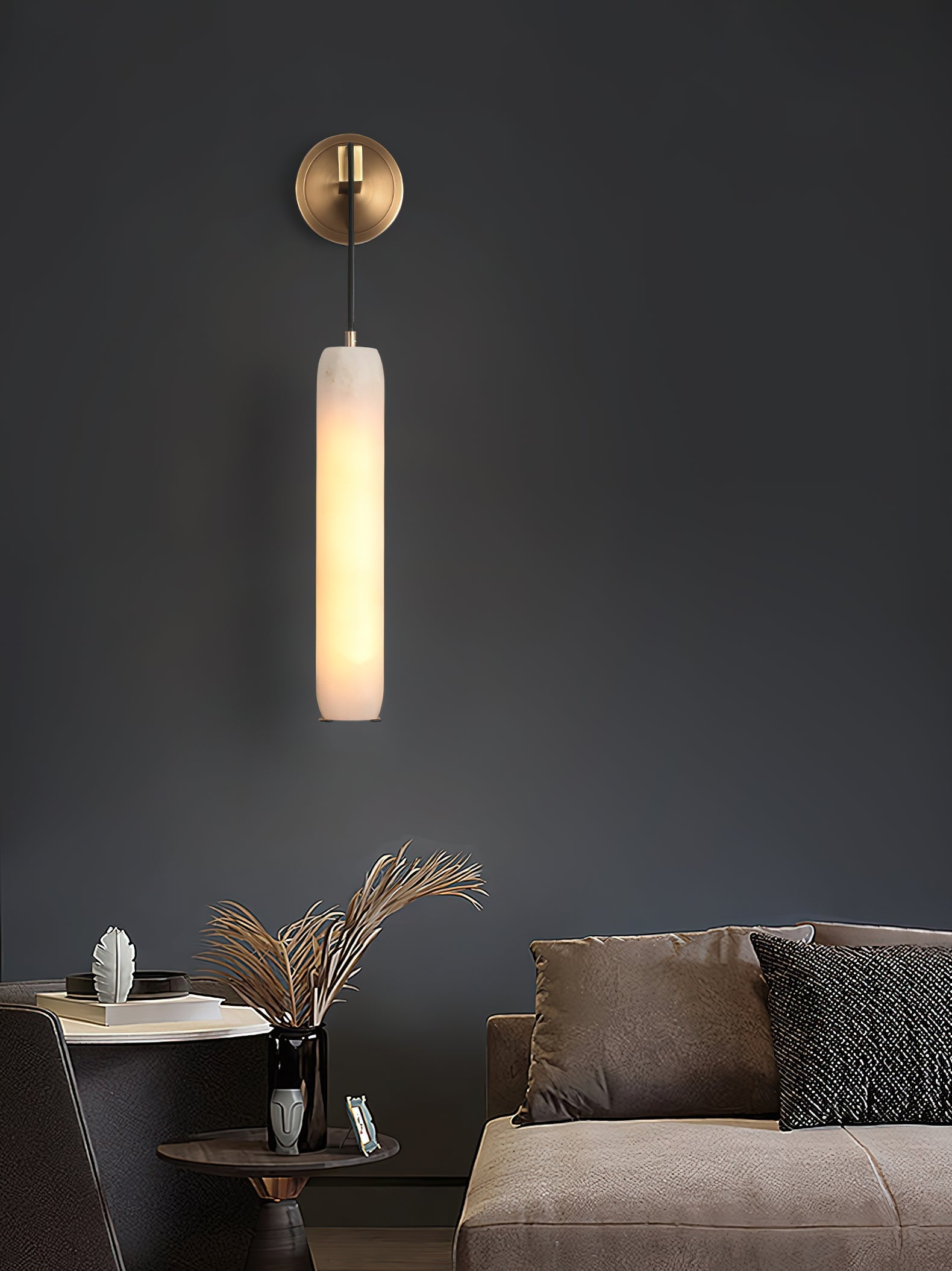 Alabaster Flute Alabaster Wall Lamp - Zonesus