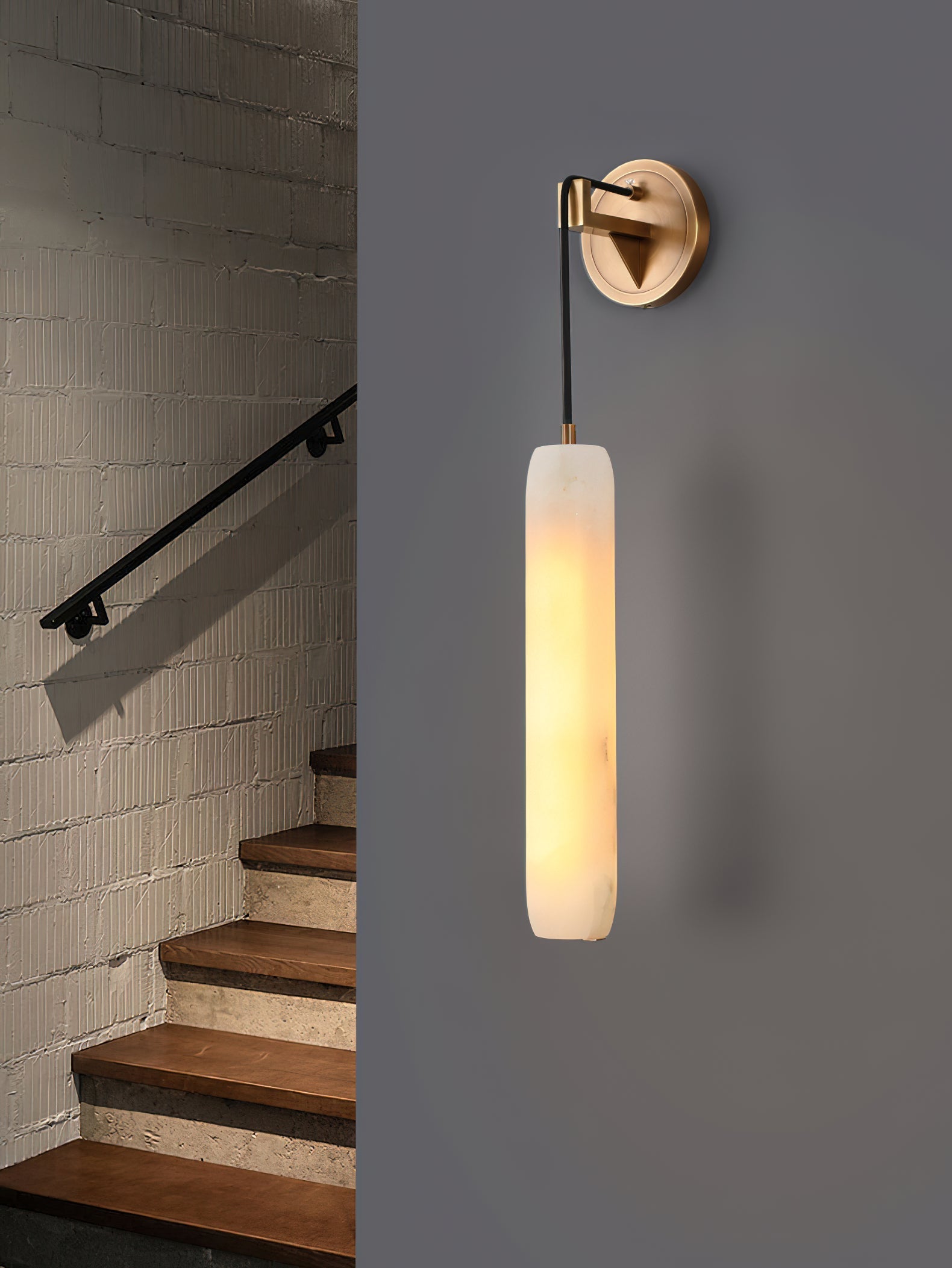 Alabaster Flute Alabaster Wall Lamp - Zonesus
