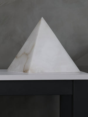 Alabaster Pyramid Table Lamp - Zonesus