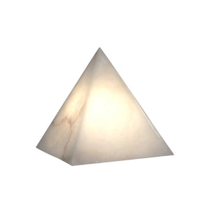Alabaster Pyramid Table Lamp - Zonesus