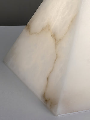 Alabaster Pyramid Table Lamp - Zonesus