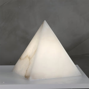 Alabaster Pyramid Table Lamp - Zonesus