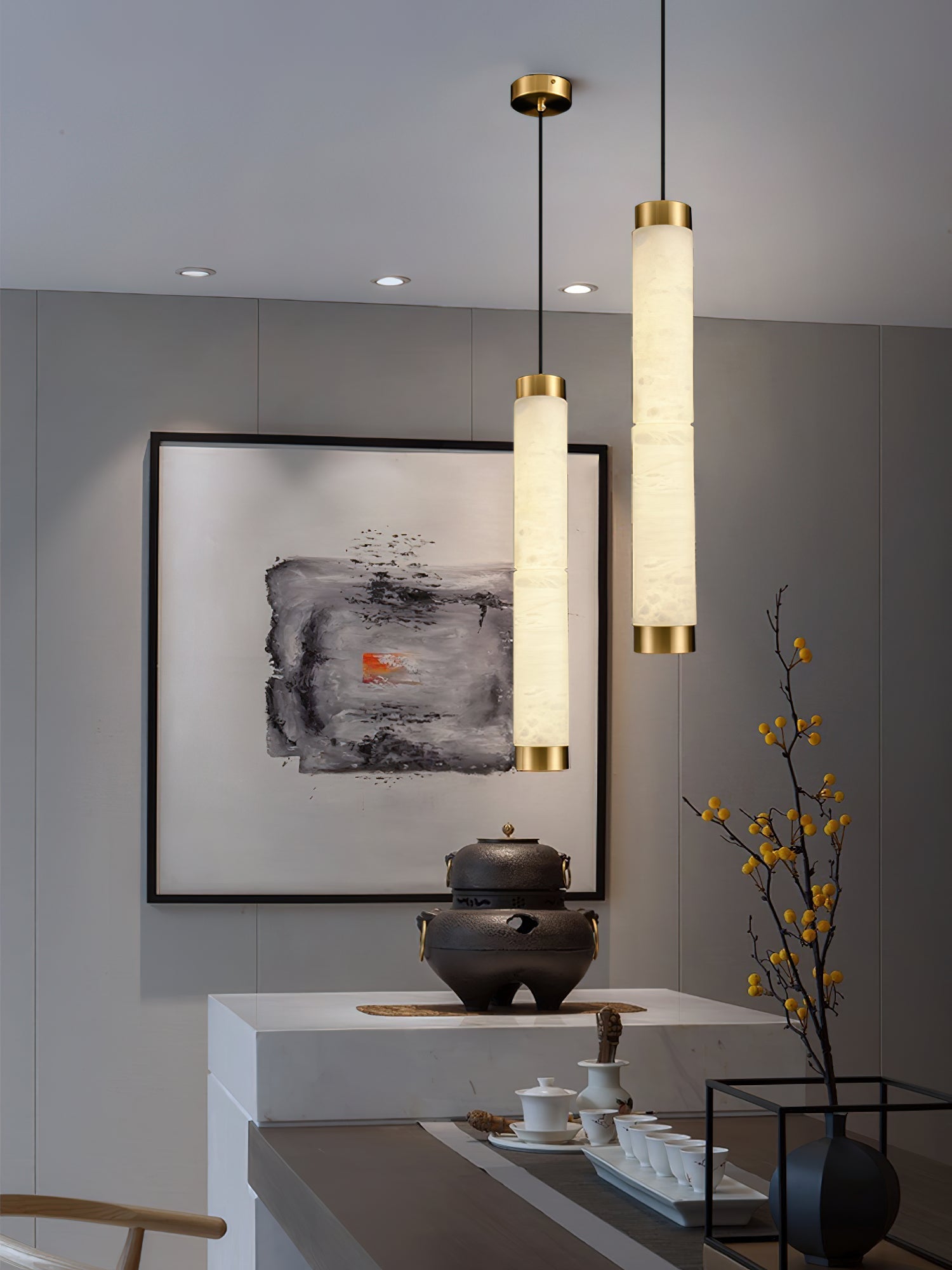 Alabaster Strip Pendant Light - Zonesus