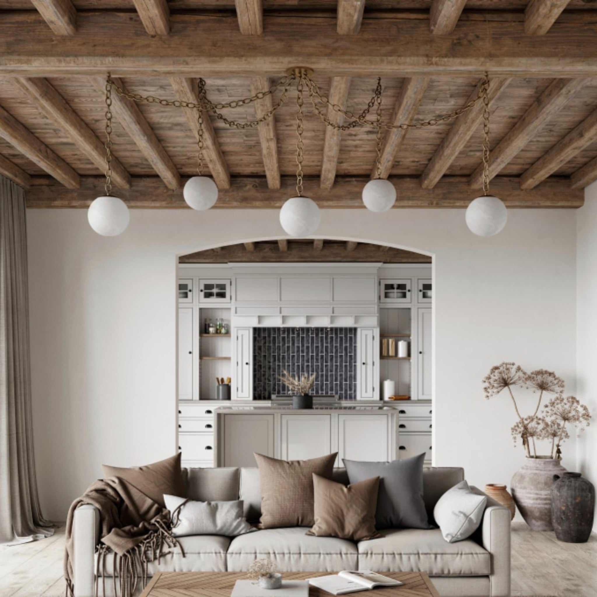 Alabaster Swag Pendant Lamp - Zonesus