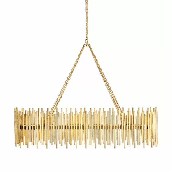 Althely 10 Lights Rectangle Pendant Chandelier - Zonesus