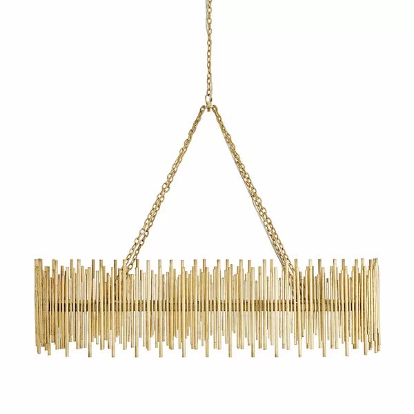 Althely 10 Lights Rectangle Pendant Chandelier - Zonesus
