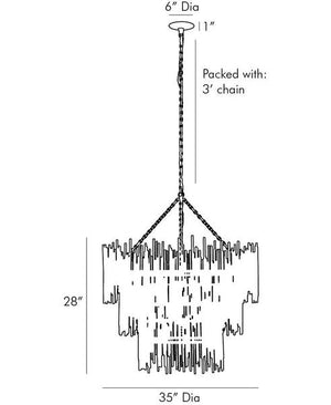 Althely 12 Lights 3- Tier Chandelier - Zonesus