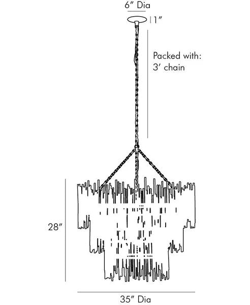 Althely 12 Lights 3- Tier Chandelier - Zonesus