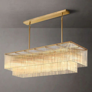 Lumarra Rectangular Living Room Chandelier 54" - Zonesus