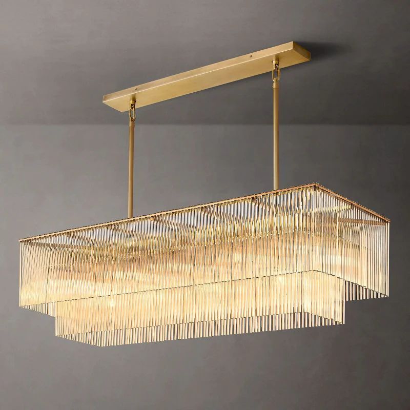 Lumarra Rectangular Living Room Chandelier 54" - Zonesus