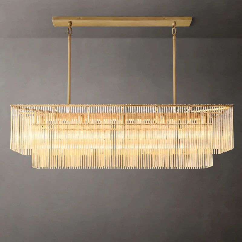 Lumarra Rectangular Living Room Chandelier 54" - Zonesus