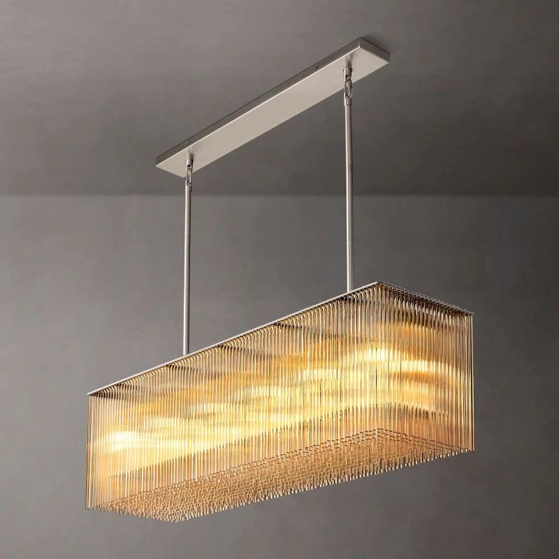 Lumarra Rectangular Living Room Chandelier 54" - Zonesus