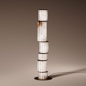 Apadana Alabaster Floor Lamp - Zonesus