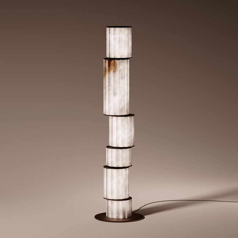 Apadana Alabaster Floor Lamp - Zonesus