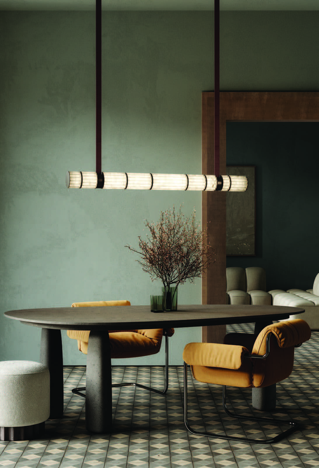 Apadana Alabaster Chandelier 51'' - Zonesus