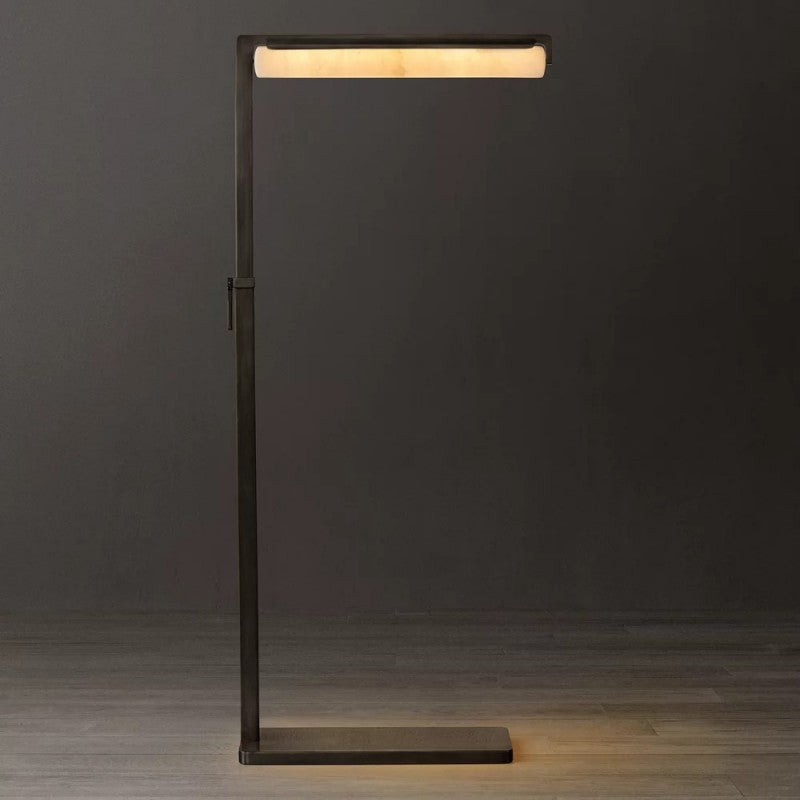 Audubon Alabaster Task Floor Lamp 51"H - Zonesus