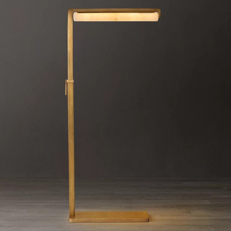 Audubon Alabaster Task Floor Lamp 51"H - Zonesus