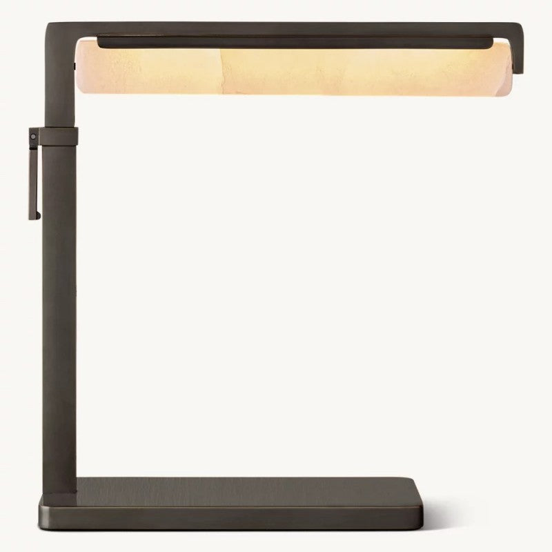 Audubon Alabaster Task Table Lamp 18"H - Zonesus