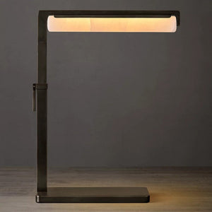 Audubon Alabaster Task Table Lamp 18"H - Zonesus