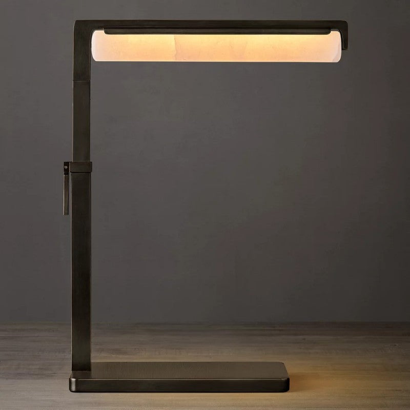 Audubon Alabaster Task Table Lamp 18"H - Zonesus
