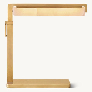 Audubon Alabaster Task Table Lamp 18"H - Zonesus