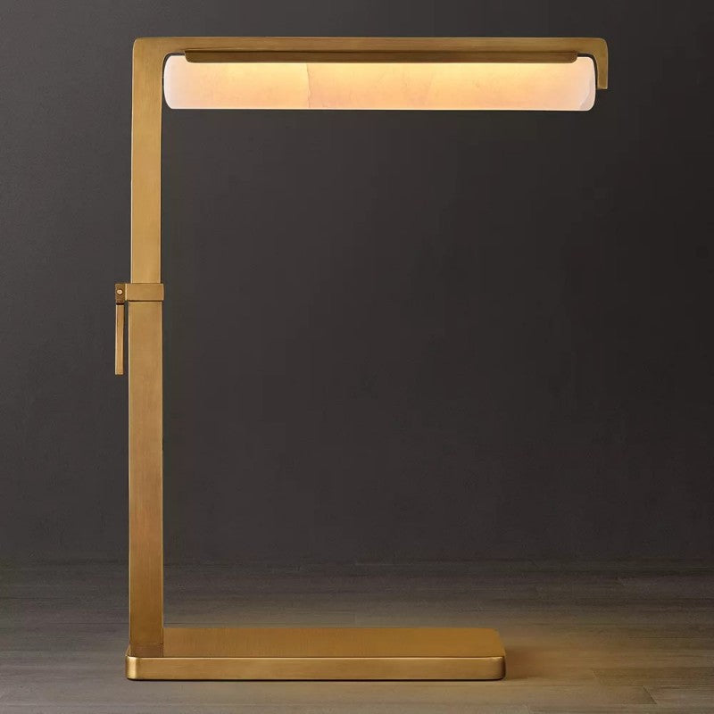 Audubon Alabaster Task Table Lamp 18"H - Zonesus