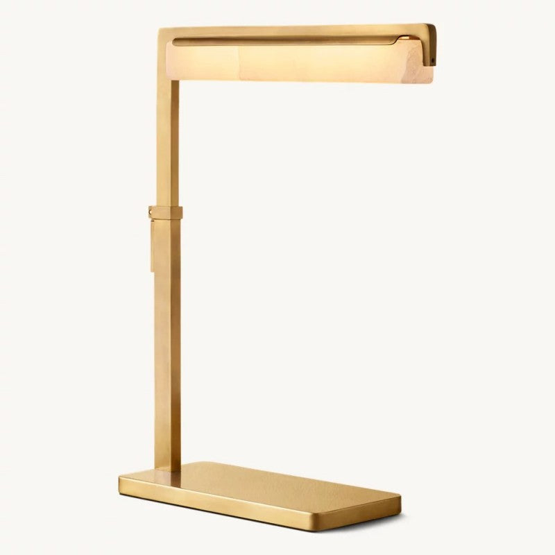 Audubon Alabaster Task Table Lamp 18"H - Zonesus
