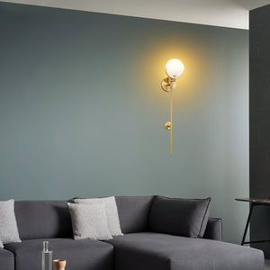 Ava Brass Alabaster Sconce - Zonesus