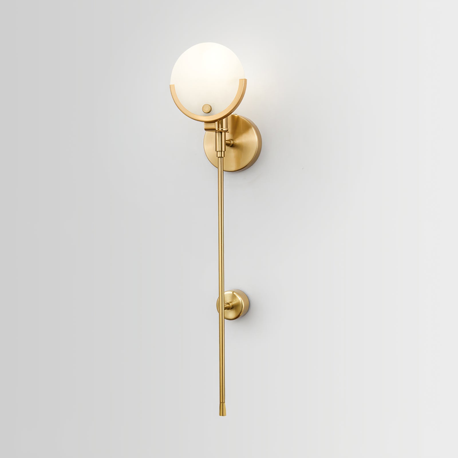 Ava Brass Alabaster Sconce - Zonesus