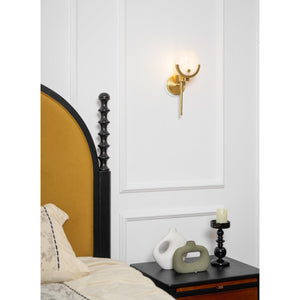 Ava Brass Alabaster Sconce - Zonesus
