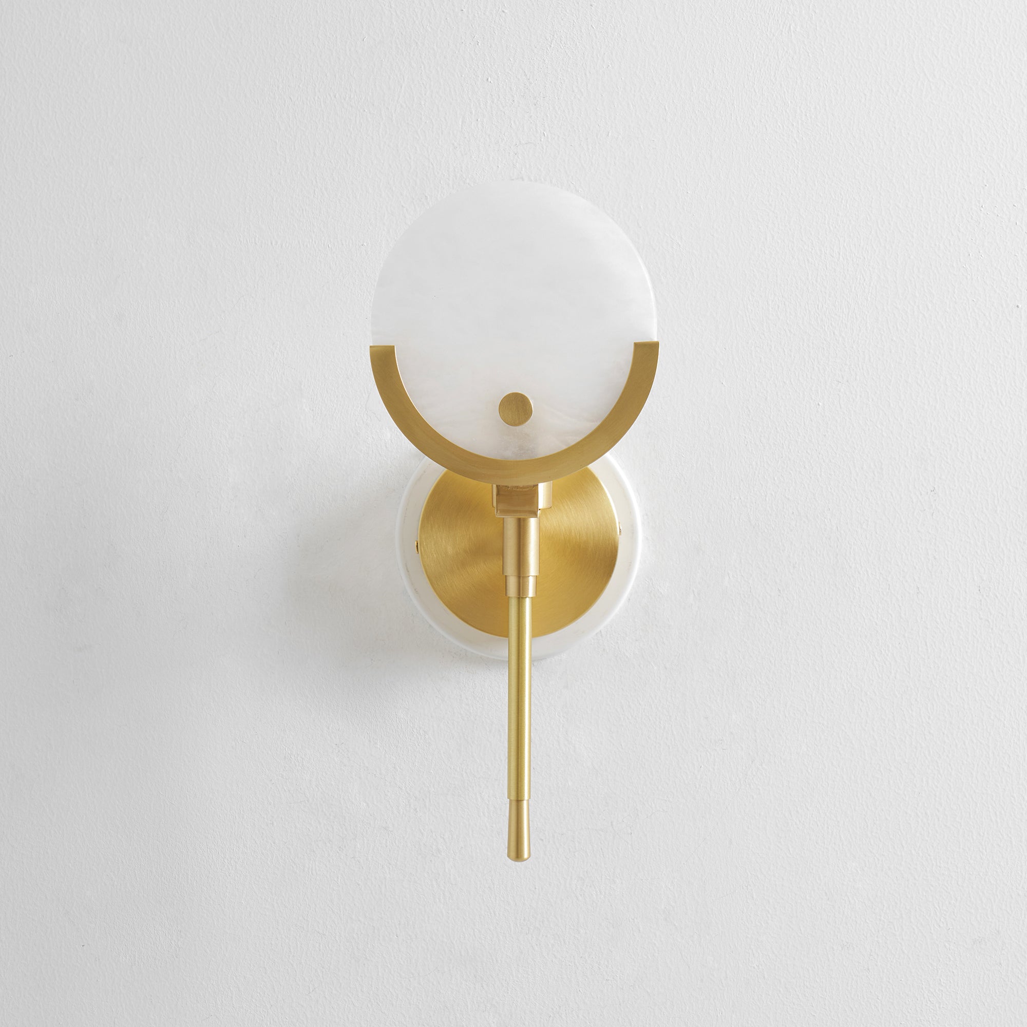 Ava Brass Alabaster Sconce - Zonesus