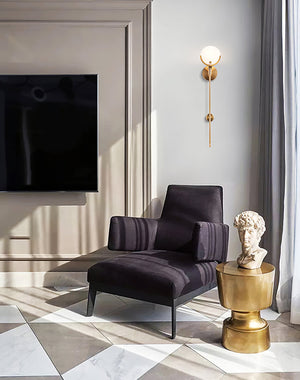 Ava Brass Alabaster Sconce - Zonesus