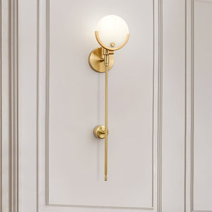 Ava Brass Alabaster Sconce - Zonesus