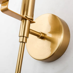Ava Brass Alabaster Sconce - Zonesus