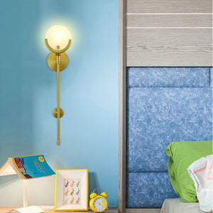 Ava Brass Alabaster Sconce - Zonesus