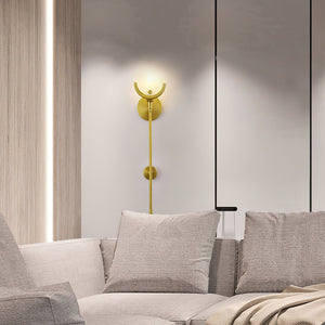 Ava Brass Alabaster Sconce - Zonesus