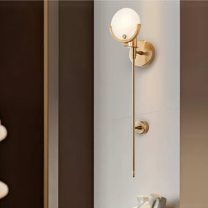Ava Brass Alabaster Sconce - Zonesus