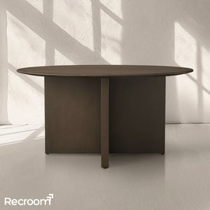 San Germani Round Wood Dining Table with Clement Base - Zonesus