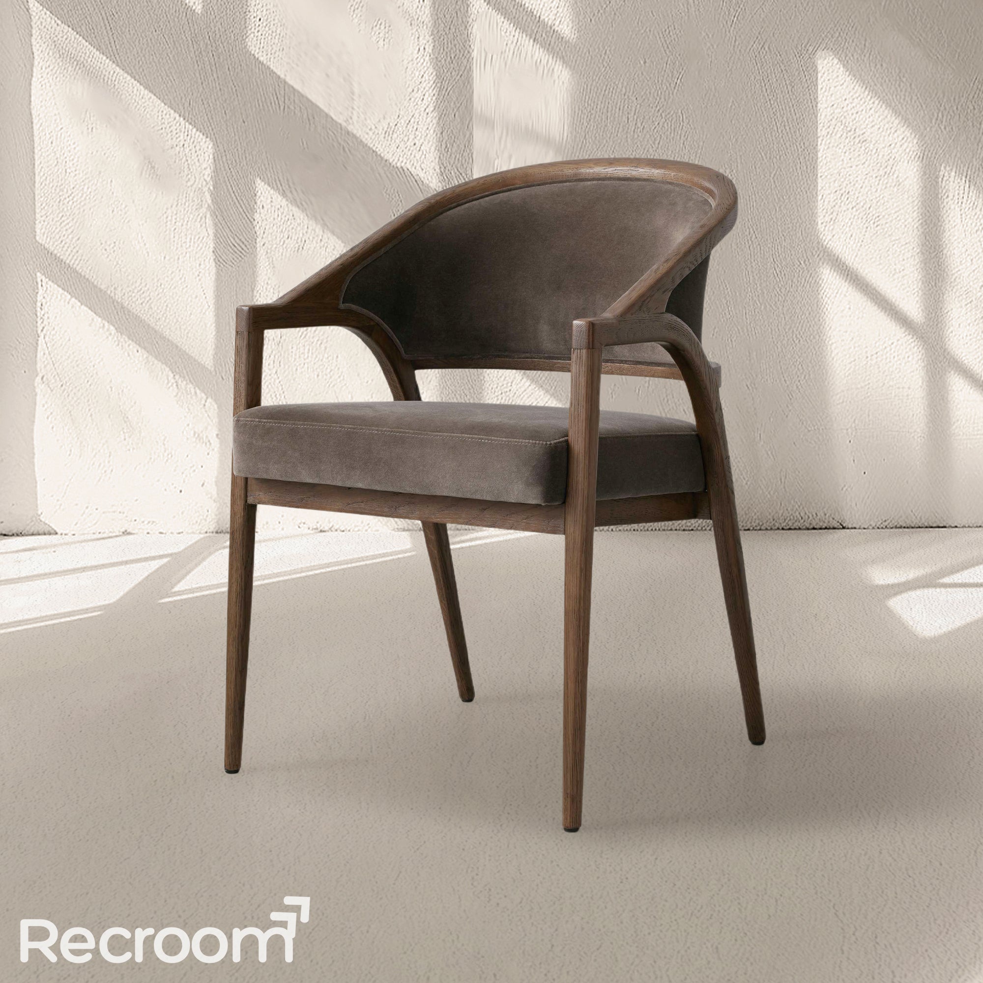 Artmee Upholstered Back Dining Arm Chair - Zonesus